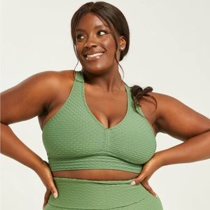 BOOTY BY BRABANTS Curvy Sage Green Sports Bra Top
